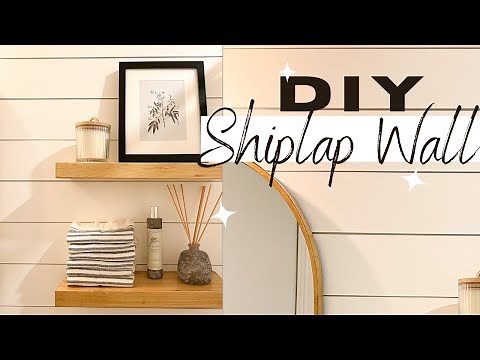 DIY Shiplap Accent Wall | Small Bathroom Transformation | How to Make a Shiplap Accent Wall
