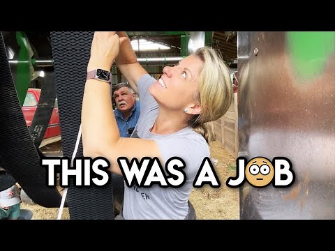 Replacing 20 Year Old Hay Baler Belts Is A Job!