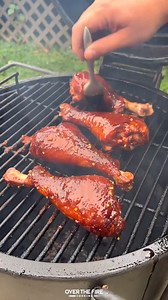 These Turkey Legs are insane! | Over The Fire Cooking by Derek Wolf