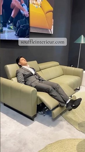 Canapé 3 places en cuir relax électrique – Confort haut de gamme et design élégant