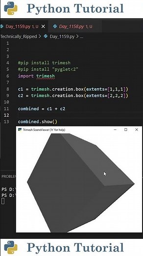 Combine Multiple 3D Objects in Python | Python Tutorial