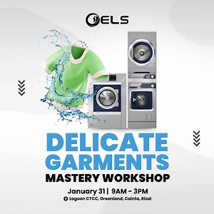 Delicate Garments? No Sweat! Join our Wet Cleaning Machine Seminar on Jan 31, 2025 at CTCC, Lagoon. • Master expert cleaning of gowns, barongs & suits • Learn fabric identification and handling with Electrolux tech • Remove stains like a pro and care for delicate fabrics with confidence Reserve your slot now! Message us or call 09171280215 | ELS Phils., Inc. - Commercial Laundry Equipment