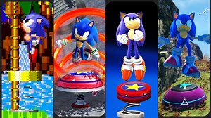 Evolution of Sonic bouncing on a spring (1991-2022)