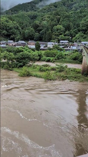 木津川本流の増水状況（笠置キャンプ場、2026年6月26日、約2m増水）