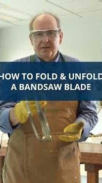 How To Unfold and Fold a Band Saw Blade