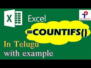 COUNTIFS Formula In Excel In Telugu - To Count Number Of Cells That Meet Multiple Criteria | TechP
