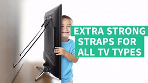 Family Care TV Safety Straps 4 Pack+Gift - Metal Furniture Straps for Baby Proofing - TV Straps Safety for Flat Screen - Earthquake Straps for Bookcases - Furniture Anchors Anti Tip Kit