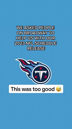 Which team will top last year's Titans schedule release video? 🎥: @Tennessee Titans #nfl #football #titans #tennessee #tennesseetitans #schedulerelease #schedule #fun #funnny #sports #sportstiktok #fyp #foryou #interview #comedy #broadway
