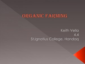 Organic farming - SlideServe