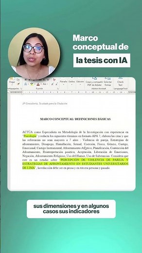 Marco Conceptual o Definiciones Básicas de la Tesis con IA