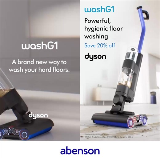 Welcome 2026 with a deeper clean. Experience powerful, hygienic floor washing with the Dyson WashG1™, engineered for effortless everyday cleaning, now with exclusive savings of 20% off from January 1–31, 2026. 📍Visit us at Abenson BGC. #Abenson #AmazinglyAwesome #LoveAbenson #FaveApplianceStore | Abenson