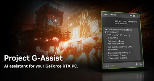 Project G-Assist: An AI Assistant For GeForce RTX AI PCs, Is Available Now In NVIDIA App