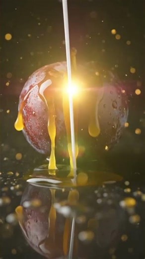 Golden Fruit Cutting in Slow Motion | Satisfying & Cinematic 4K 🍎✨