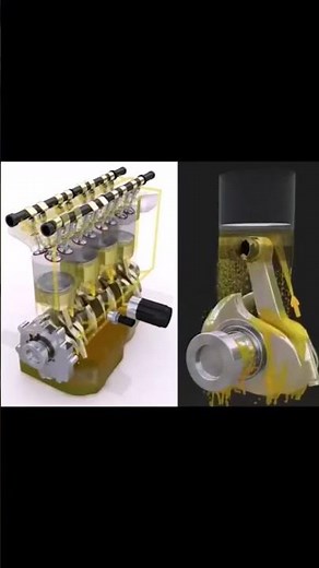 4-Cylinder Engine Simulation#automobile #mechanic #4cylinder #Enginesimulation