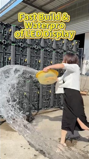 Outdoor LED Rental Display Water Test #led #leddisplay #waterproof #ledwall #ledscreen