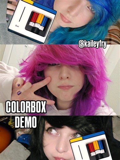 COLORBOX demo with @Zuvi Life ♥︎ #haircolour #emo #scene #hairtutorial | hair color