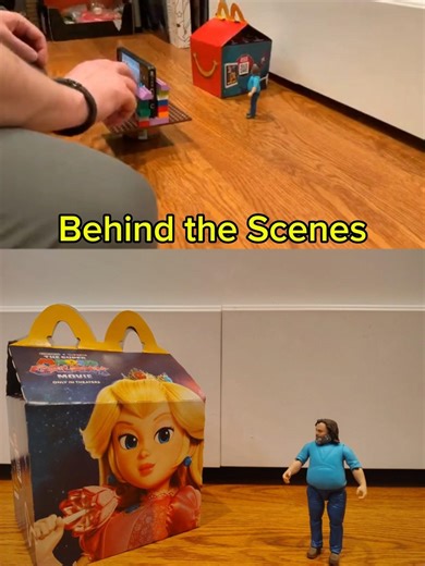 Behind the Scenes Super Mario Galaxy Peaches ‎⁨‪@McDonalds‬ Happy Meal Stop Motion