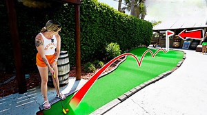 We got a hole in one at one of the best mini golf courses in town!