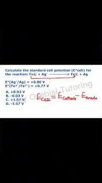 How to Calculate Cell Potential Ecell (Electrochemistry) #electrochemistry #chemistry #cellpotential