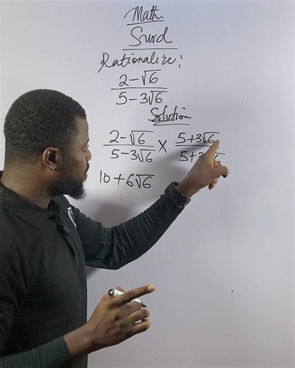 How To Rationalize The Conjugate Of A Binomial Surd- Oyibo😅 #surd | Alison Zaccheaus Otuebe