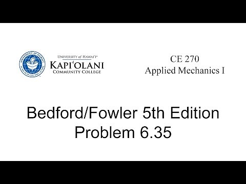 Engineering Mechanics: Statics, Problem 6.35 from Bedford/Fowler 5th Edition