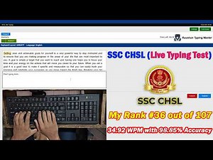 SSC CHSL Live Typing Speed Test | 34.92 WPM with 98.85% Accuracy #typingmitra #raushantypingmaster