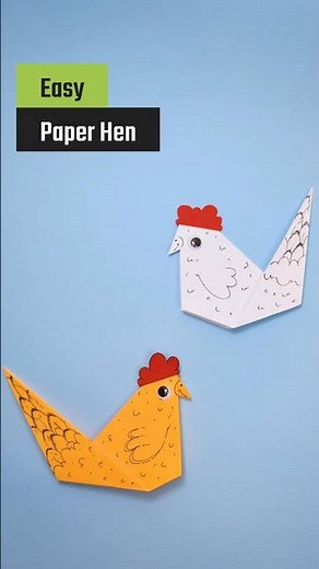 Easy Origami Chickens – Fun Paper Craft for Kids 🐥✂️