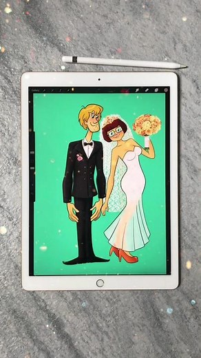 Shaggy Wedding Illustration: Shaggy & Velma's Wedding Pictures