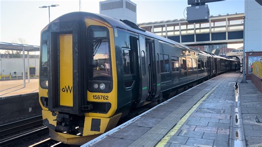 158762 & 158768 departing Fratton heading towards Cardiff