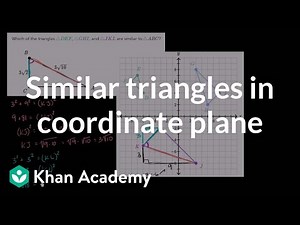 Identifying similar triangles in the coordinate plane Video Lecture - Self Help Learning