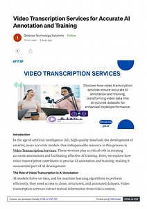 Video Transcription Services for Accurate AI Annotation and Training - SlideServe