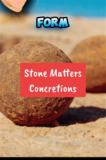 These stone balls are called concretions, and they form by diagenesis: what happens to sediment after it’s been deposited but before it becomes fully mature rock. Loose sand is buried and groundwater starts moving through the pore spaces. That water carries dissolved minerals. At a certain point, minerals begin to crystallise at one spot: this is called nucleation, essentially the starting point where crystals first form. Once cement starts to form there, it slows the water locally, which causes