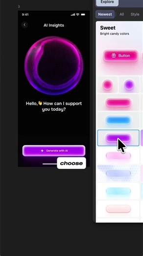 One Figma trick to design AI-styled button!