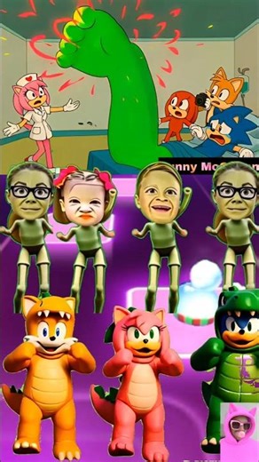 Scary Sonic 🆚 Scary Shadow 🆚 Scary Silver 🆚 Tail _ coffin dance tileshop _222 #shorts