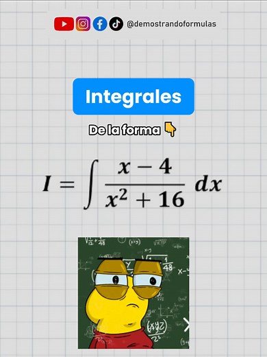 Cómo resolver ∫(x-4)/(x^2 16) dx paso a paso