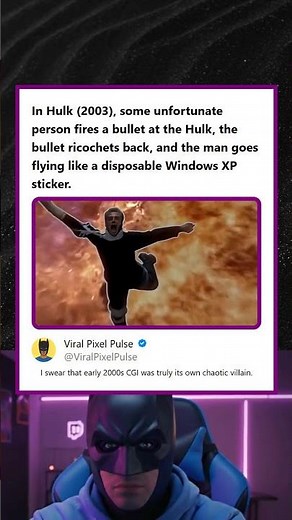 Hulk 2003 Bullet Bounces Back Man Flies Like a Windows XP Sticker