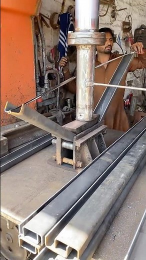 Bending of Agricultural Spray Machine Parts With Hydraulic Press #spraymachine