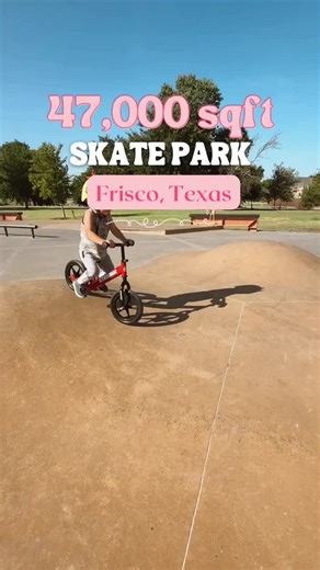 SAVE   SHARE this for your next “get the kids outside” day 💛 If your kids have energy to burn… this is one of those spots that actually keeps them busy for HOURS. 💛 WHAT IT IS A massive skate park in Frisco that’s actually the second largest in Texas 🙌🏼 •Over 47,000 sq ft of skate space ￼ •Street course   rails   stairs •Multiple bowls   flow areas •Space for skateboards, scooters, and bikes •Designed for beginners → advanced riders 💛 BEST AGES •Big kids, teens, and confident younger riders