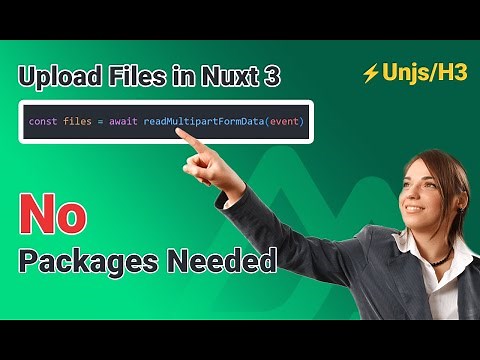How to Upload Files in Nuxt 3 using the Event Handler from unjs/h3. No packages are needed.