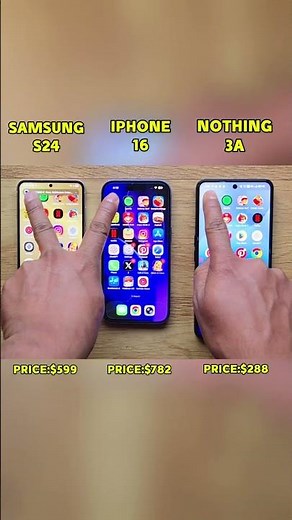 Samsung S24 vs iPhone 16 vs Nothing 3A ⚡ Ultimate App Speed Test – Who’s Fastest? 🔥