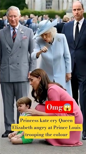 Princess kate Crying to Queen camilla angry at Prince Louis trooping the colour #shorts #kate #usa
