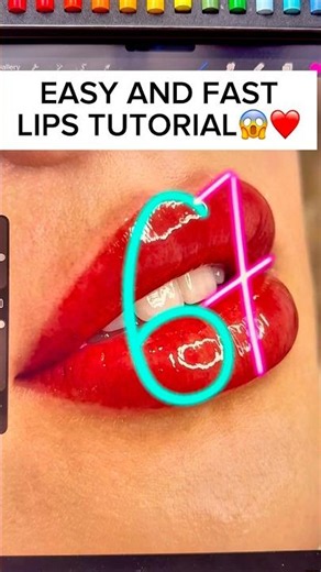 Lips drawing EASY FOR BEGGINERS | CAN YOU DRAW THIS? 😊 #easydrawing #drawingtutorial #drawing #art