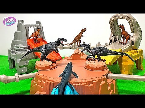 NEW DINO Toys BATTLE PLAYSET with Jurassic World Dinosaurs! Takara Tomy Fun Dinosaurs Toys!