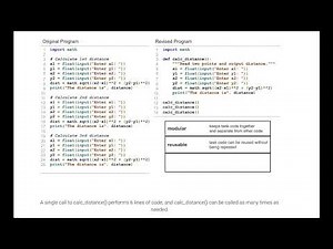 Improving a program with a function; ch 6, video 3