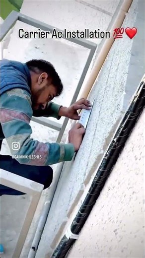 Carrier ac Installation 🥰💯❤️🔱 #accopperwiring #trending #acinstallation #acsarvicemywork