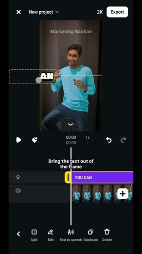 How to create scrolling text effect using Edits - Tutorial Part 22 | Tamil Digital Marketing Nanban