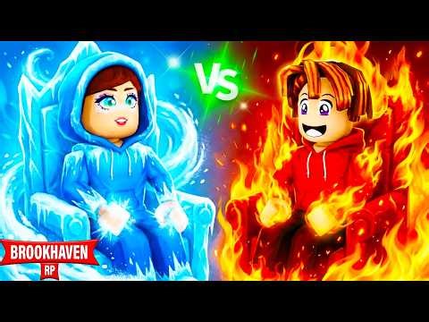 Ice Sister Vs Fire Brother! Hot Vs Cold Challenge 🔥❄️ ROBLOX Brookhaven 🏡RP | Peter Story RBX