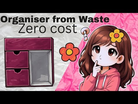 This Cardboard Desk Organizer Changed My Messy Table💫💫#diy #organizer #handmade