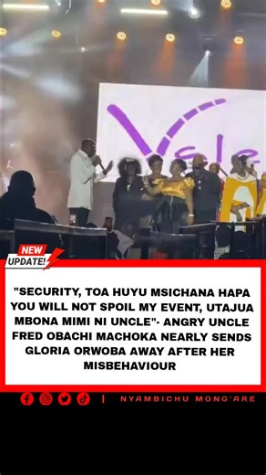 Fred Obachi Machoka Kicks Gloria Orwoba Out: