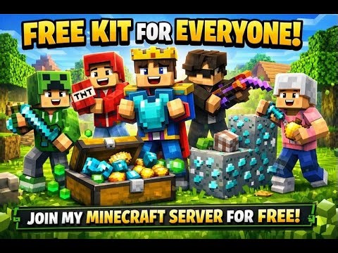 FREE KIT FOR EVERYONE 😱 | JOIN MY MINECRAFT LIVE SMP